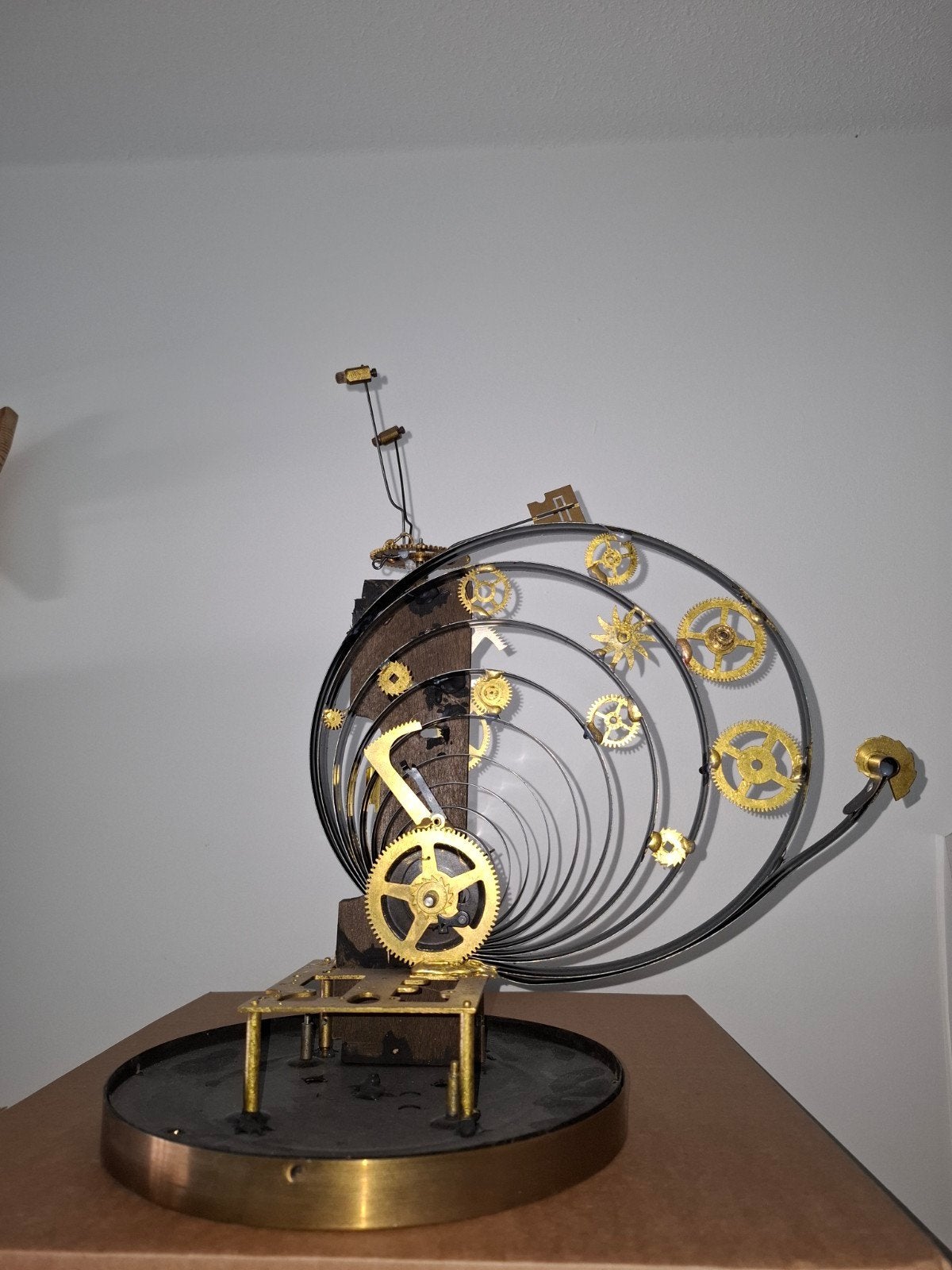 Uniek Steampunk Slak Kunstwerk - Handgemaakt Metaal & Hout, Ophalen of Verzenden