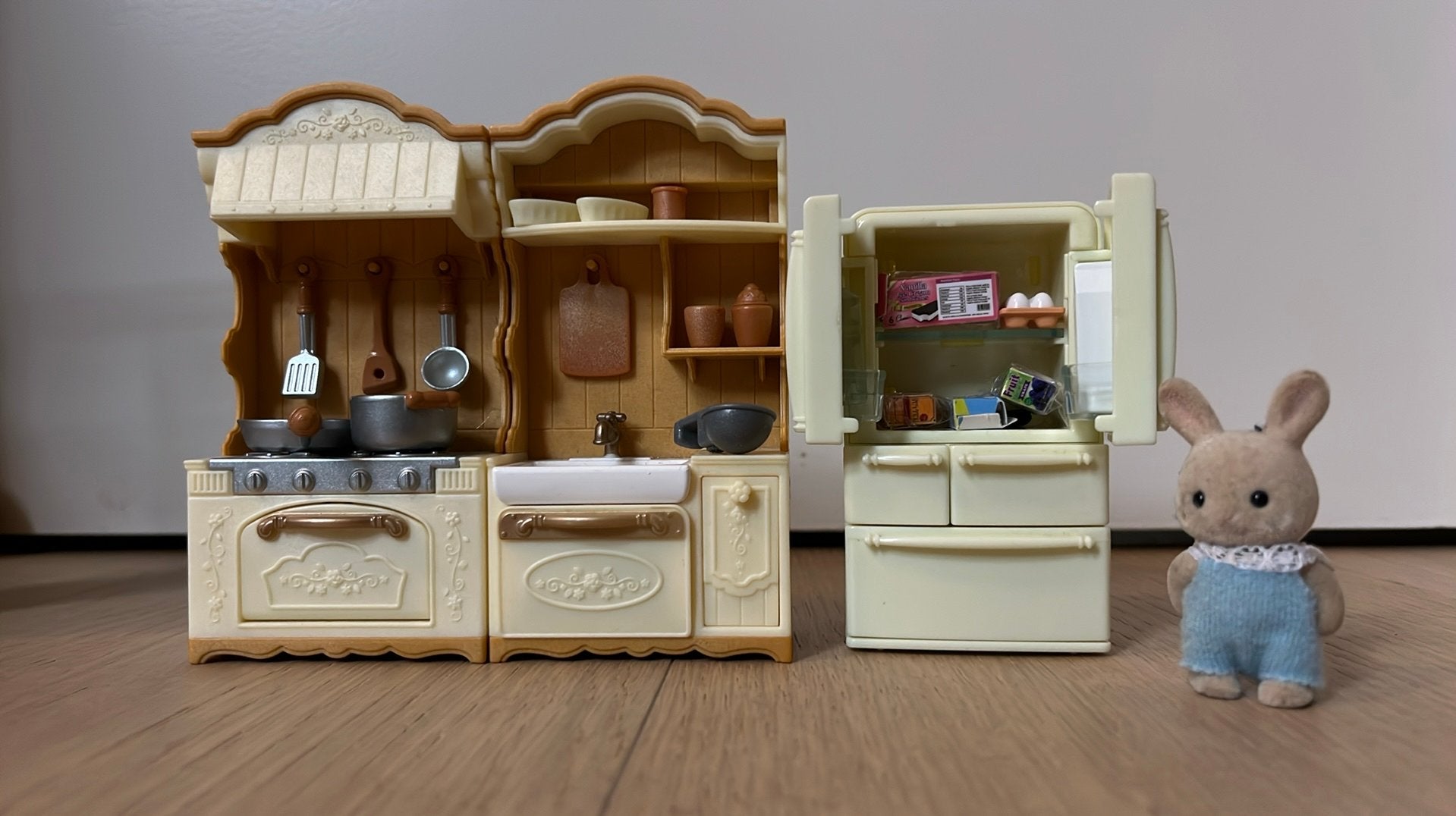 Sylvanian Families Keukenspeelset met Koelkast, Ophalen of Verzenden, Zo goed als nieuw, Jongen of Meisje