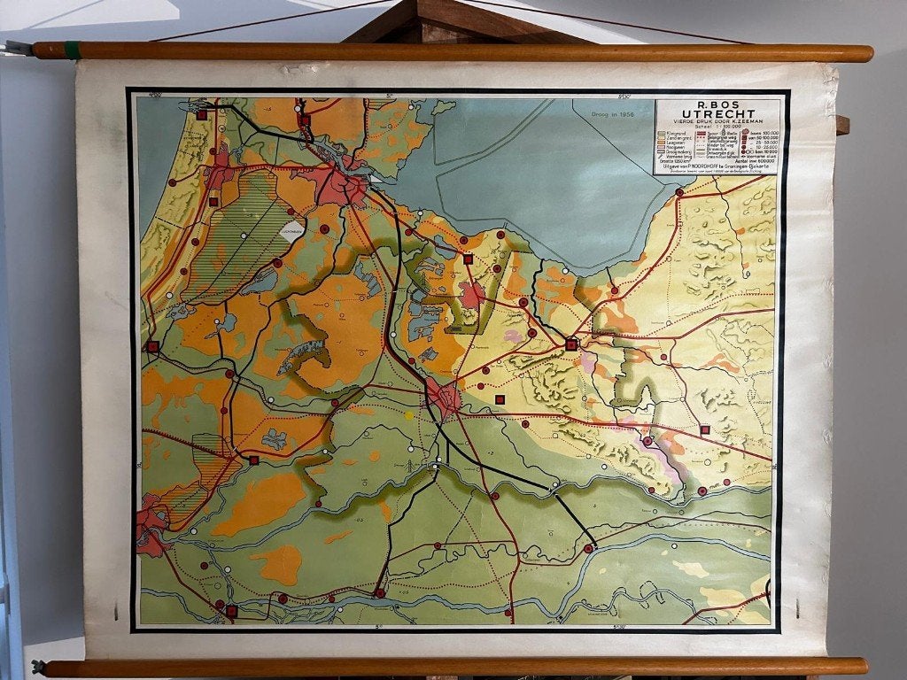 Utrecht (mooie schoolplaat), Antiek en Kunst, Antiek | Schoolplaten, Ophalen of Verzenden, Aardrijkskunde
