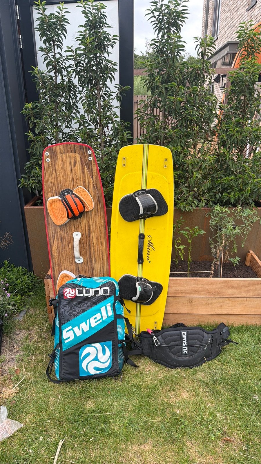 Peter Lynn Swell 9m² complete kitesurfset + 2 boards, Watersport en Boten, Twintip, Ophalen, Zo goed als nieuw