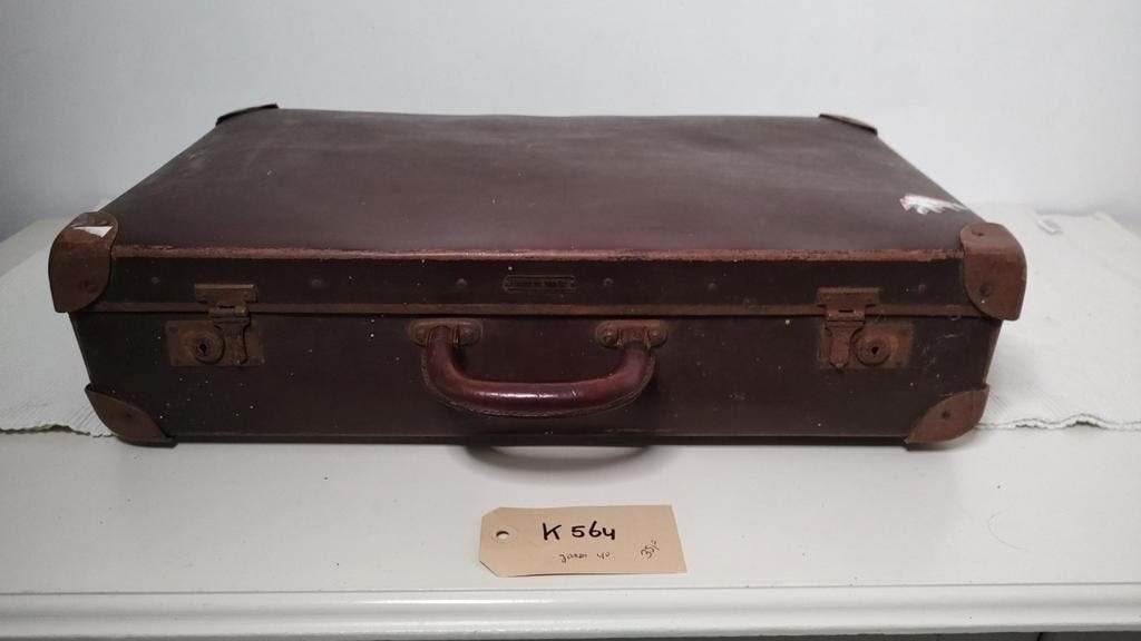 K564 VINTAGE jaren 40 koffer van VULCAN FIBRE, Overige materialen, Gebruikt, 50 tot 60 cm, Onbekend