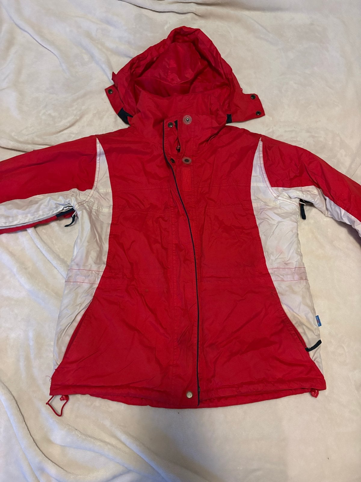 Life-Line Outdoor Jas Rood/Wit Maat M, Ophalen of Verzenden, Gedragen, Maat 38/40 (M), Jack
