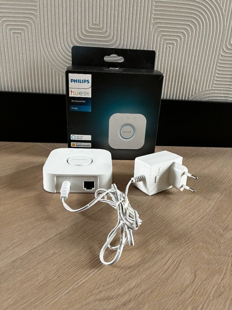 Philips Hue Bridge v2.1 - Compleet, Ophalen of Verzenden, Zo goed als nieuw, Philips Hue
