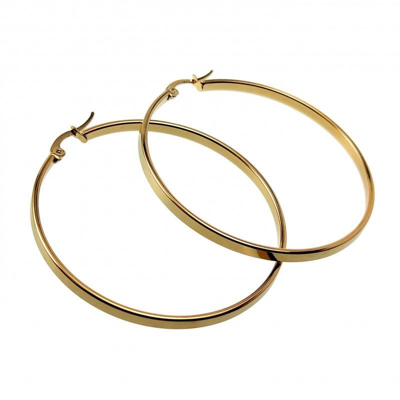50x 3mm Oorbellen Dames Verguld RVS Brede-Design Oorringen, Overige materialen, Hangers, Birgitta-Gracht 33, 6465 EL Kerkrade, Nederland