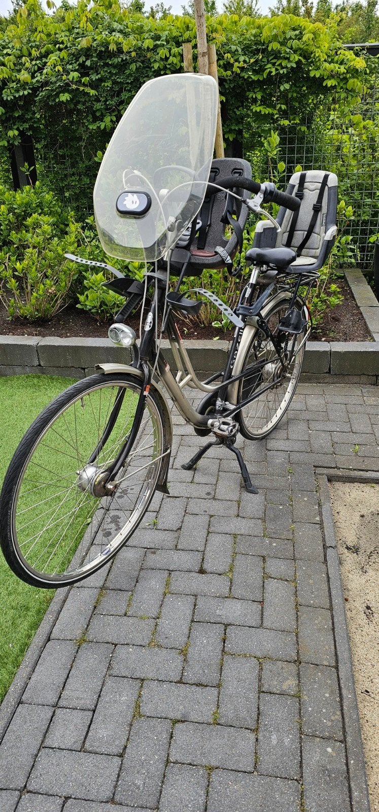 Gazelle damesfiets compleet met kinderzitjes, Ophalen, 2 zitjes, Gebruikt, Versnellingen