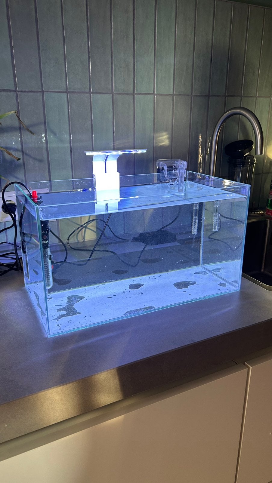 Compleet nano aquarium 40x20x20, Dieren en Toebehoren, Ophalen, Zo goed als nieuw, Gevuld zoetwateraquarium