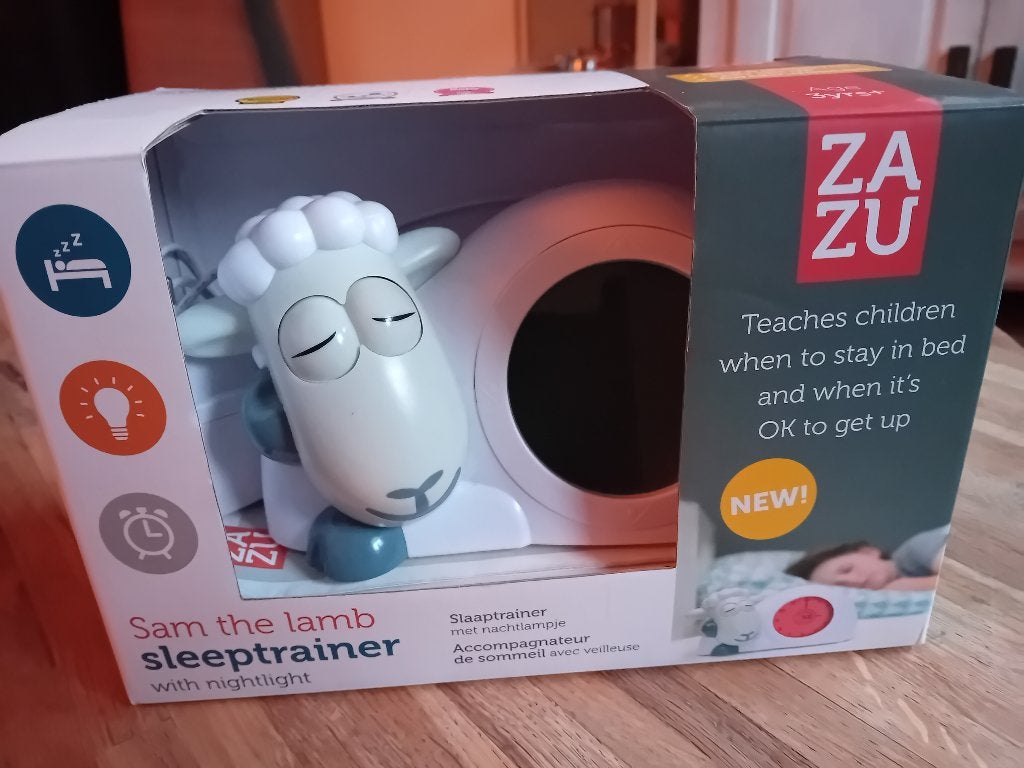 Sam the lamb slaaptrainer zazu, Witgoed en Apparatuur, Wekkers, Ophalen of Verzenden, Zo goed als nieuw, Digitaal