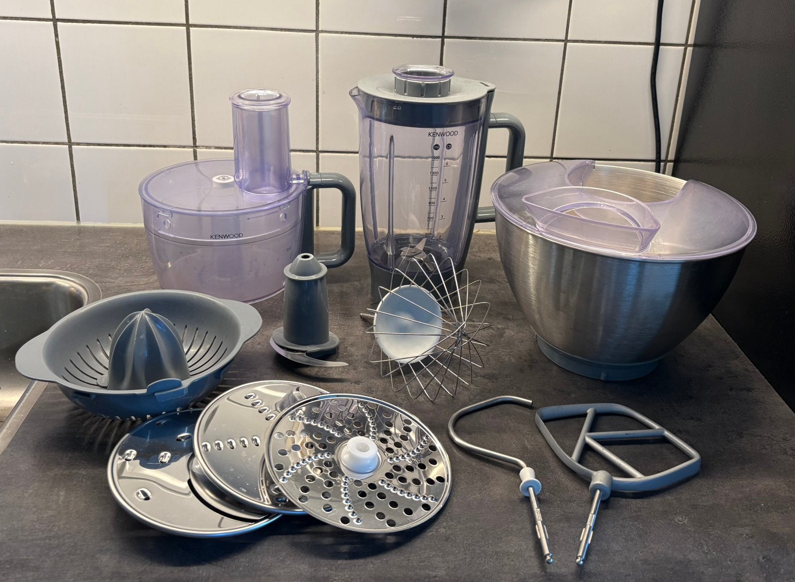 Kenwood keukenmachine accessoires, 4 liter of meer, Ophalen of Verzenden, Gebruikt, 3 snelheden of meer