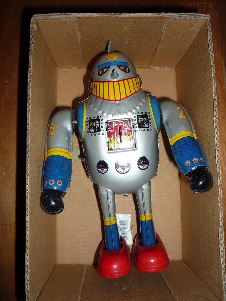 blikken robot met opwind mechanisme, Ophalen of Verzenden
