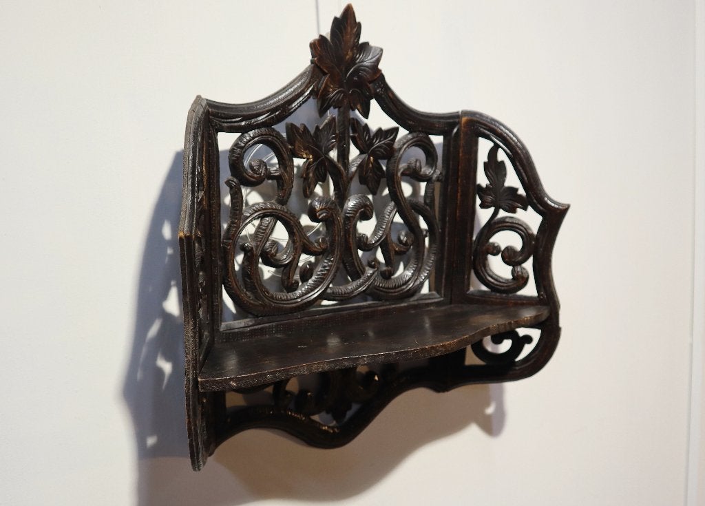 Antiek houten wandetagière, wandrekje, Antiek en Kunst, Ophalen of Verzenden