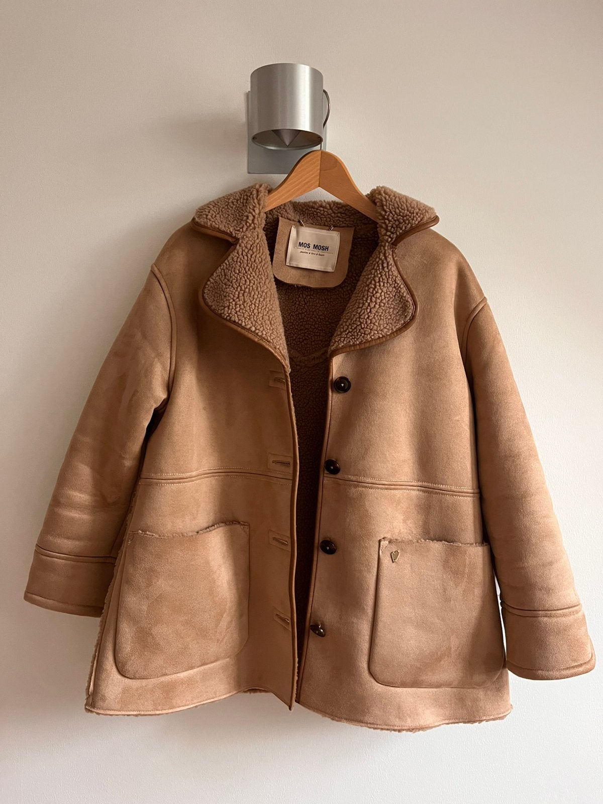 Winterjas | Mos Mosh | Camel | valt als S/M, Ophalen of Verzenden, Zo goed als nieuw, Maat 34 (XS) of kleiner, Bruin