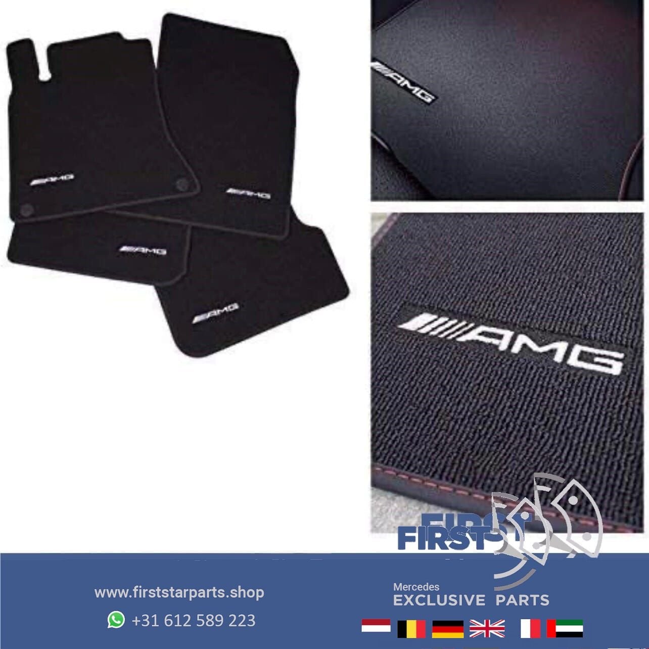 AMG vloermatten set 4 W176 A W246 B W117 CLA W156 GLA Klasse, Auto diversen, Auto-accessoires, Gebruikt, -, -, Ophalen of Verzenden