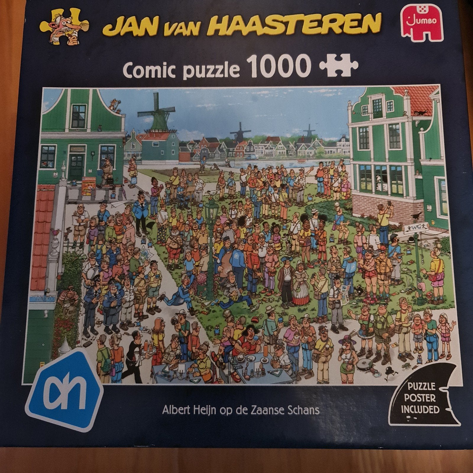 Jan van Haasteren  Zaanse Schans 1000 stuk, Hobby en Vrije tijd, Ophalen of Verzenden, 500 t/m 1500 stukjes, Zo goed als nieuw