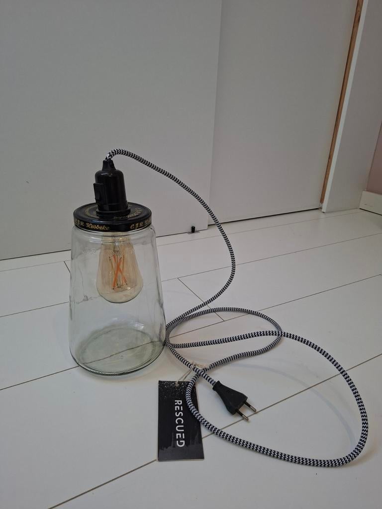 Nieuwe Rescued tafellamp van Kesbeke augurkenpot, Ophalen of Verzenden, Nieuw, Glas