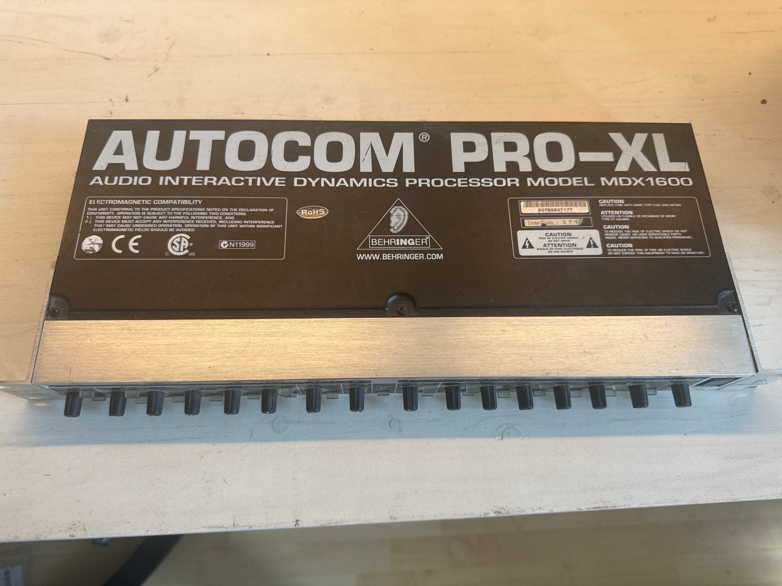 Behringer Autocom Pro-XL MDX1600 Audio Processor, Ophalen, Gebruikt, Minder dan 5 kanalen, Microfooningang