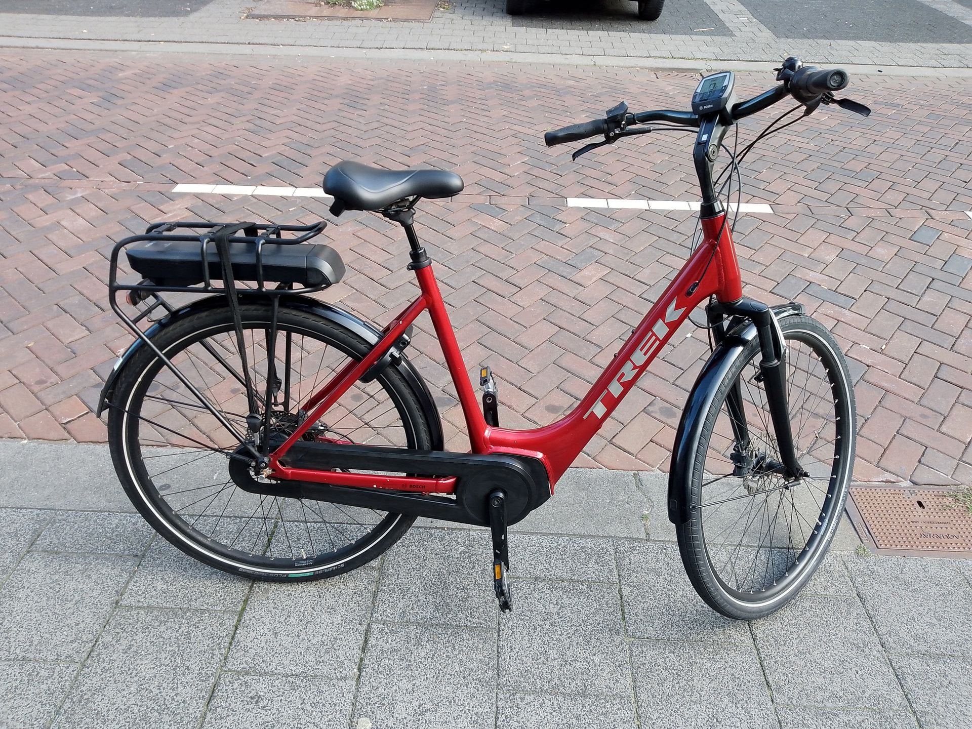 Trek District+4 d55 elektrische damesfiets Bosch middenmotor, Overige merken, Gebruikt, -, -
