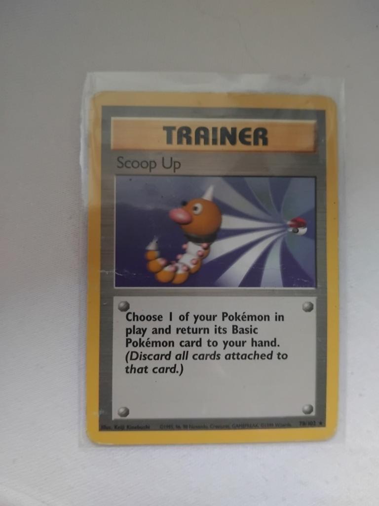 Pokémon Kaart - Scoop Up Trainer 78/102  (Base Set) engels, Ophalen of Verzenden, Gebruikt, Losse kaart