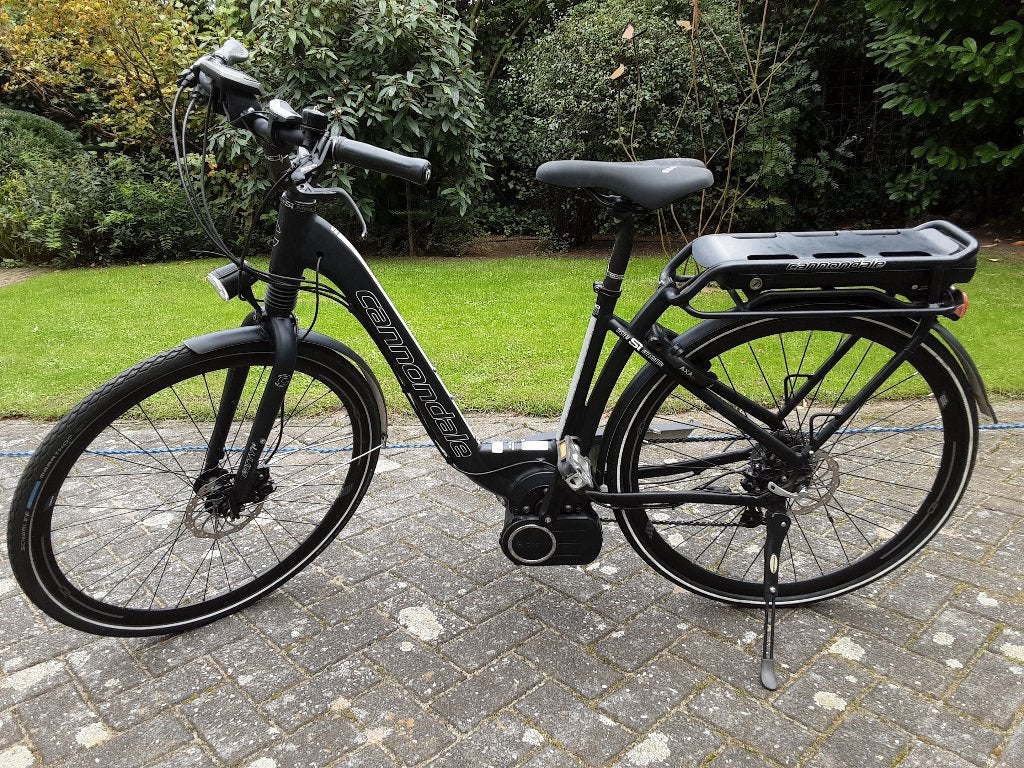 Mooie Cannondale e-bike damesmodel 46 cm, Zo goed als nieuw, Minder dan 47 cm, 50 km per accu of meer, Ophalen