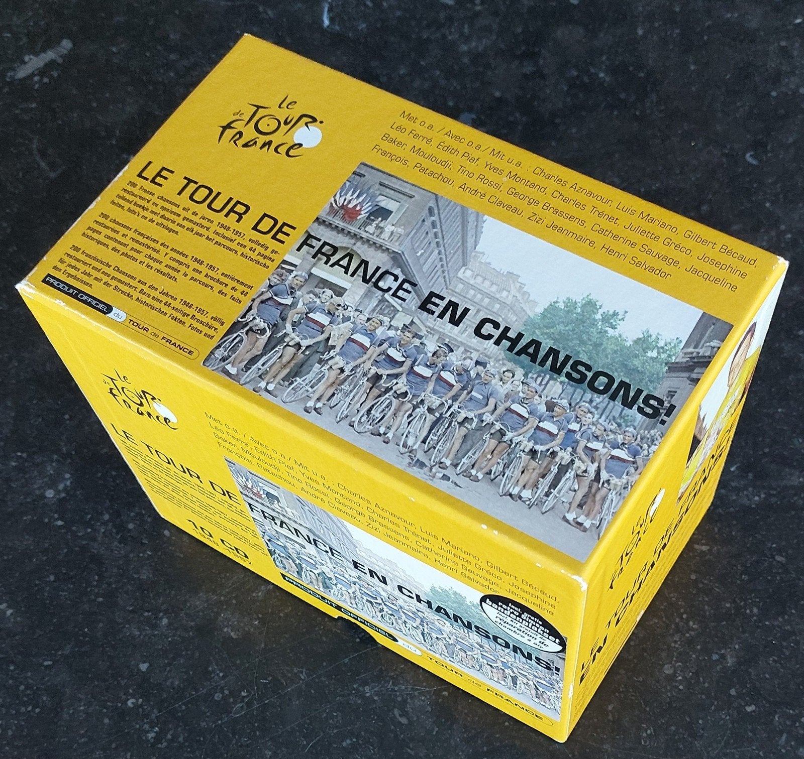 Tour de France,Franse chansons cd box. Wielrennen vintage, Ophalen of Verzenden, Zo goed als nieuw, Pop
