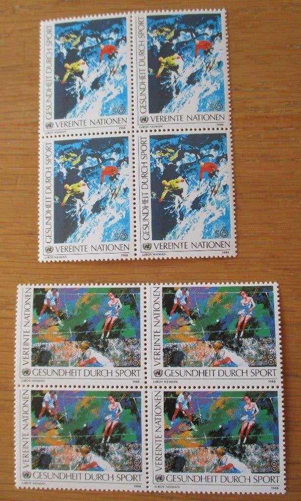 VN Wenen, serie Sportpromotie in blokjes van vier, 1988, Verzenden, Postfris, Sport