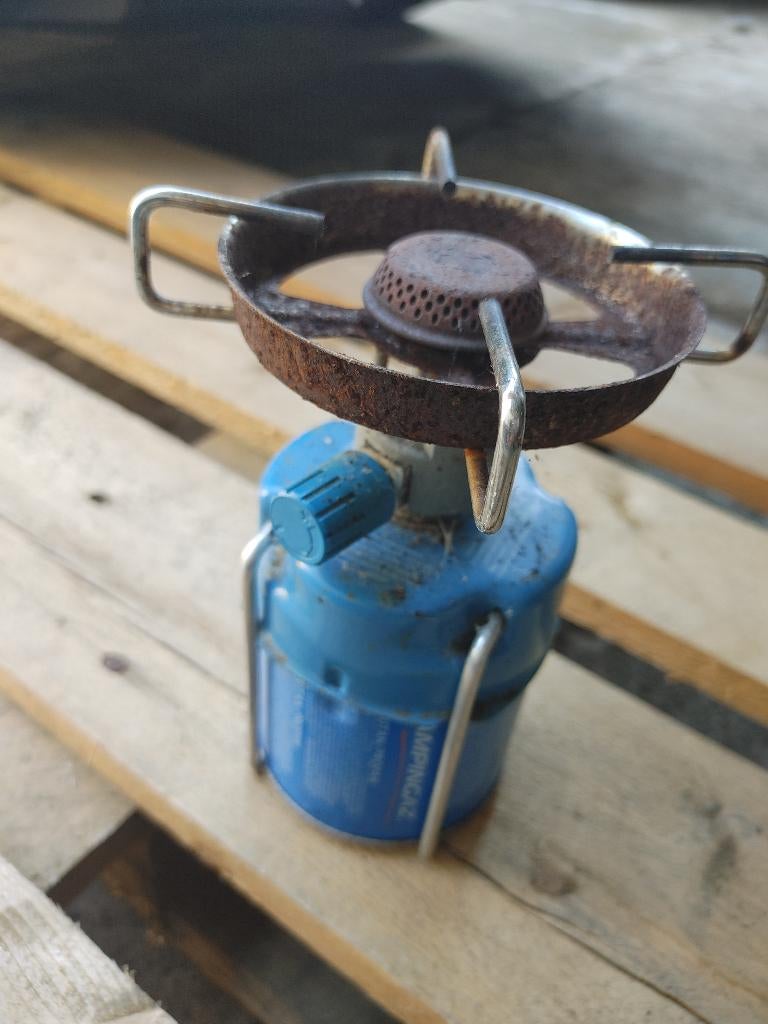Camping gaz gaspit kookpit gasflesje is leeg, Ophalen of Verzenden, Gebruikt