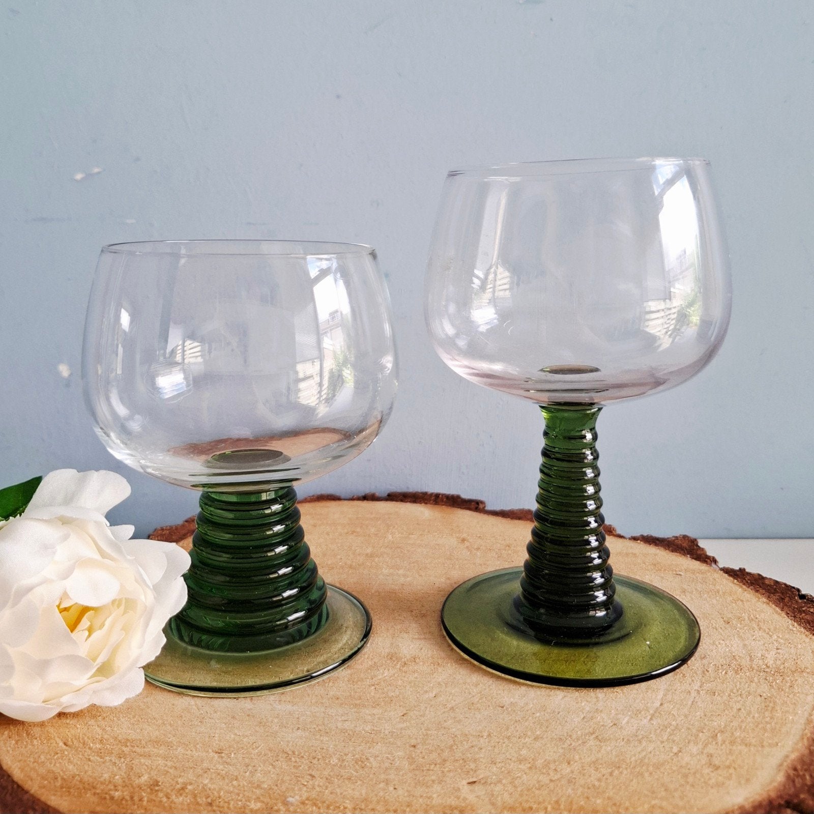 2 vintage kristallen roemers, Ophalen of Verzenden