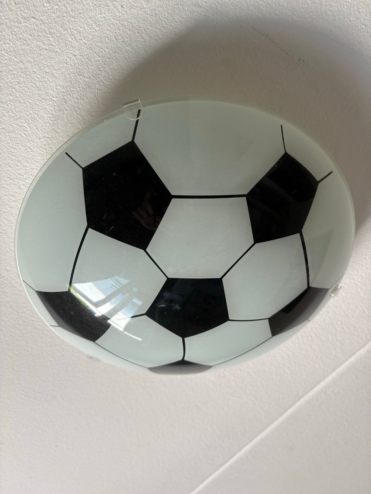 Voetbal Plafondlamp - Ideaal voor Kinderkamer, Ophalen, Gebruikt, Glas, Wit