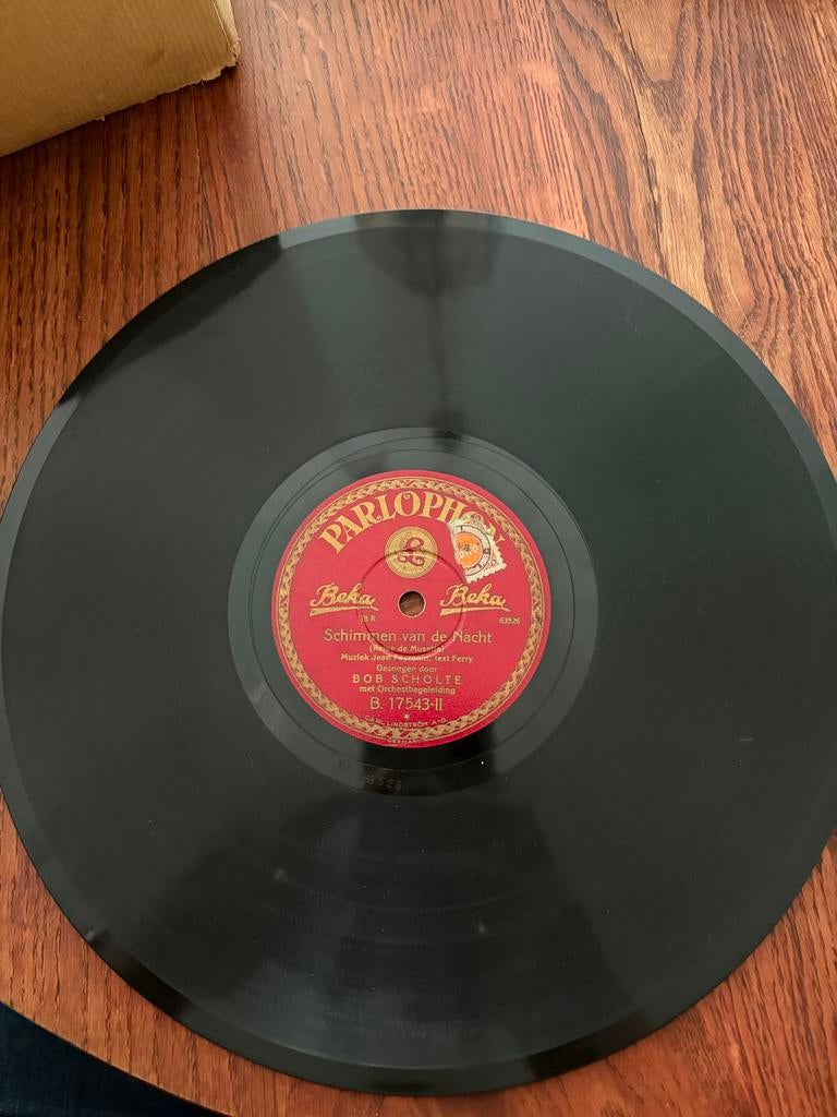 Antieke bakelieten grammofoonplaten 78 - Diverse artiesten, Gebruikt, 10 inch, Originele persing, Ophalen of Verzenden
