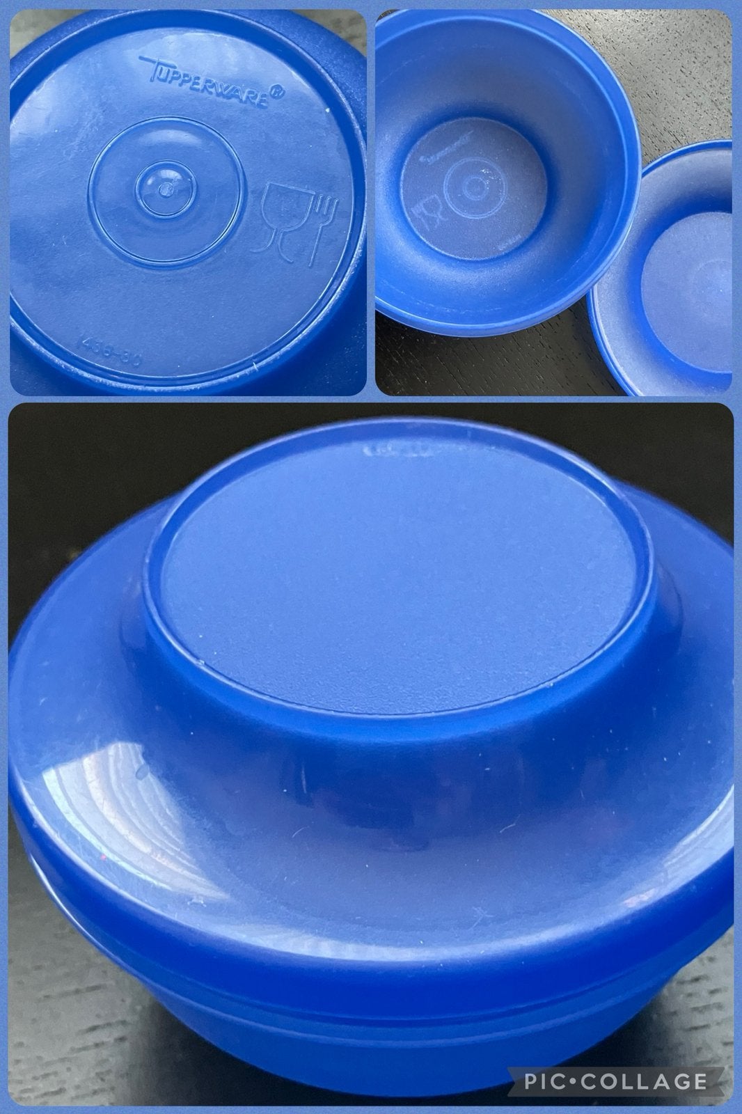 Blauw bol bakje met deksel Tupperware/z.g.a.n, Blauw, Met deksel, Ophalen of Verzenden, Zo goed als nieuw