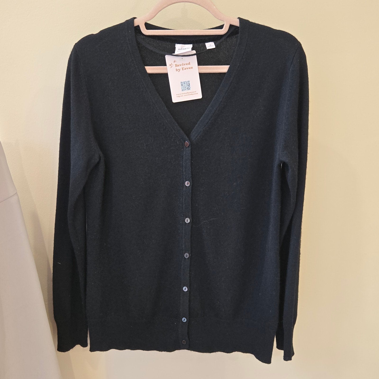 Adagio Zijde/Kasjmier Vest - Maat M, Kleding | Dames, Maat 38/40 (M), Adagio, Zwart, Nvy