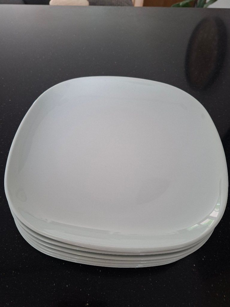 6 x wit platbord. Dinerbord. 25/25 cm. Als nieuw. Ikea., Ophalen, IKEA, Zo goed als nieuw, Bord(en)