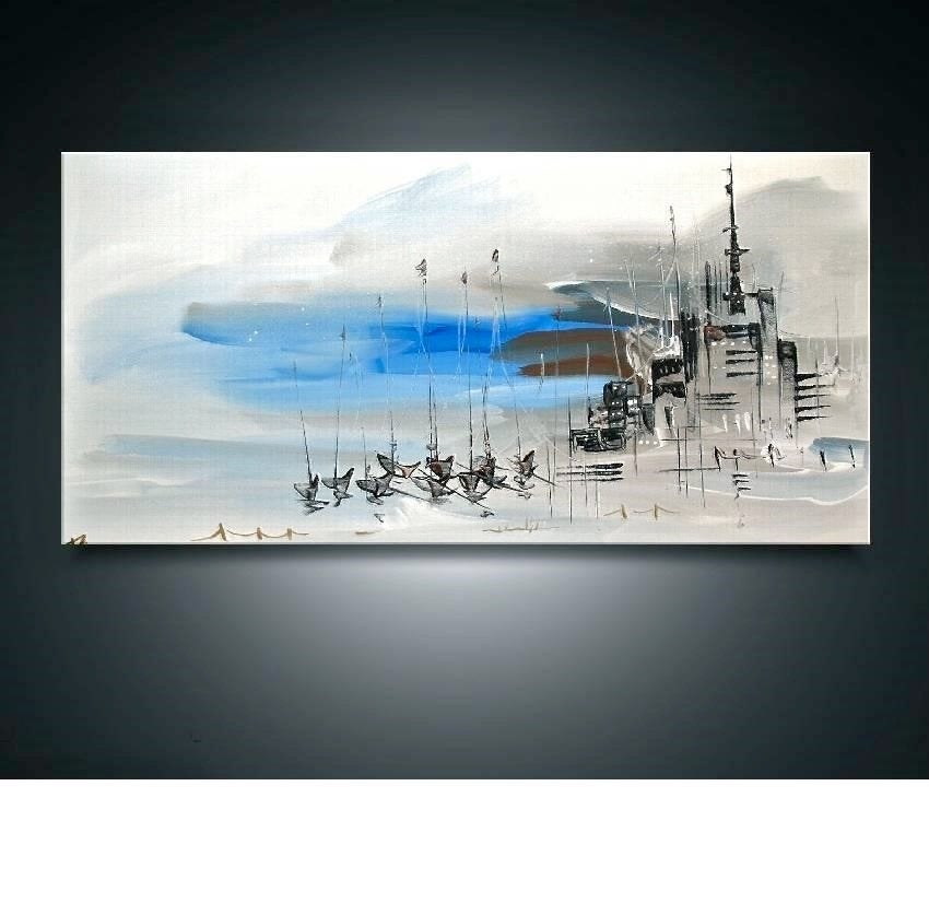 " HomeTown " prachtig Acrylschilderij, Antiek en Kunst, Ophalen of Verzenden, Handgeschilderd, Acrylverf, Overig onderwerp