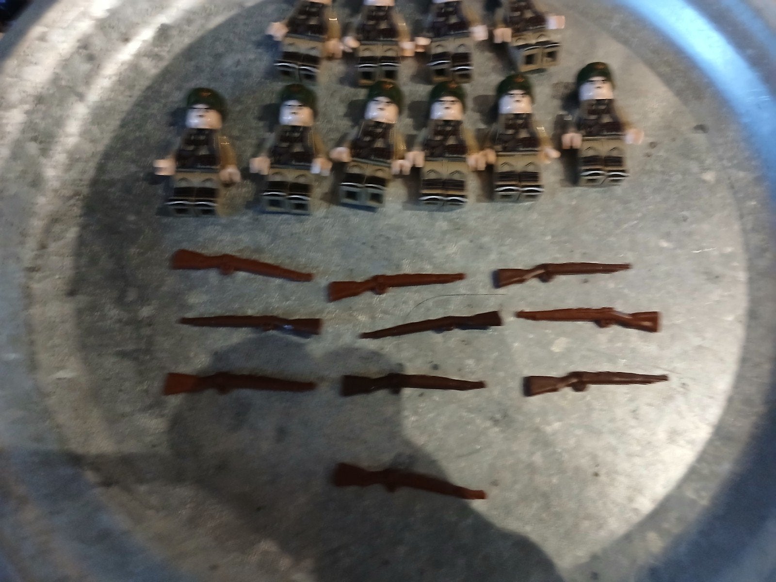 10 Russische WO2 Minifiguren met Wapens (Namaak Lego), Ophalen of Verzenden, Gebruikt, Overige merken