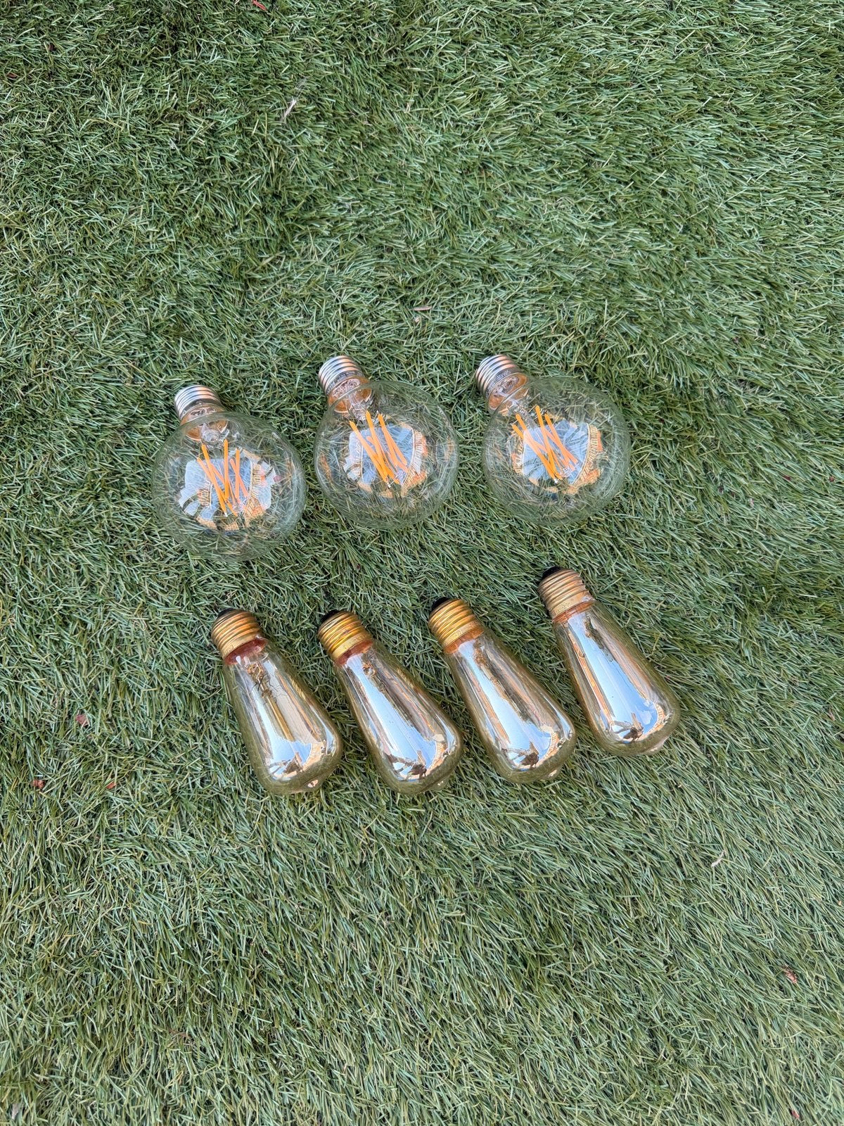 Set van 7 decoratieve lampen, warm licht, Gebruikt, Glas, LED, Overige typen