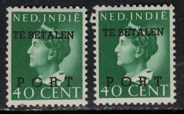A870 Ned.Indie Port 52+52a postfris , zie de scan, Postzegels en Munten, Postzegels | Nederlands-Indië en Nieuw-Guinea, Verzenden