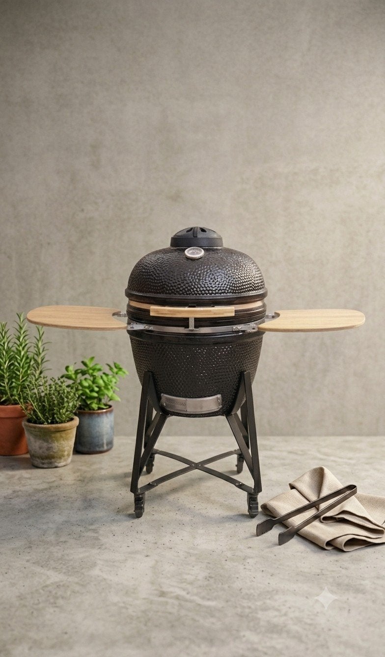 Professionele kamado 24inch met accessoires, Tuin en Terras, Houtskoolbarbecues, Ophalen of Verzenden, Nieuw, The Smokin Dutchman