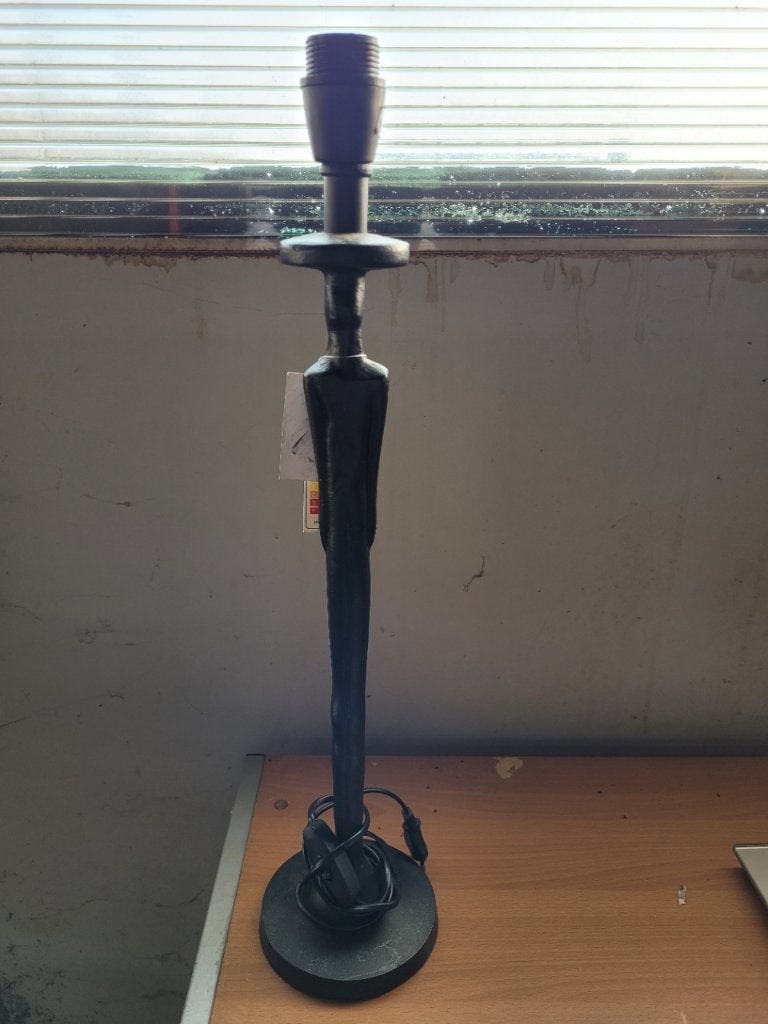 Nieuw lampenvoet Light+Living strak zwart figuur, Nieuw, Minder dan 100 cm, Metaal, E27 (groot)