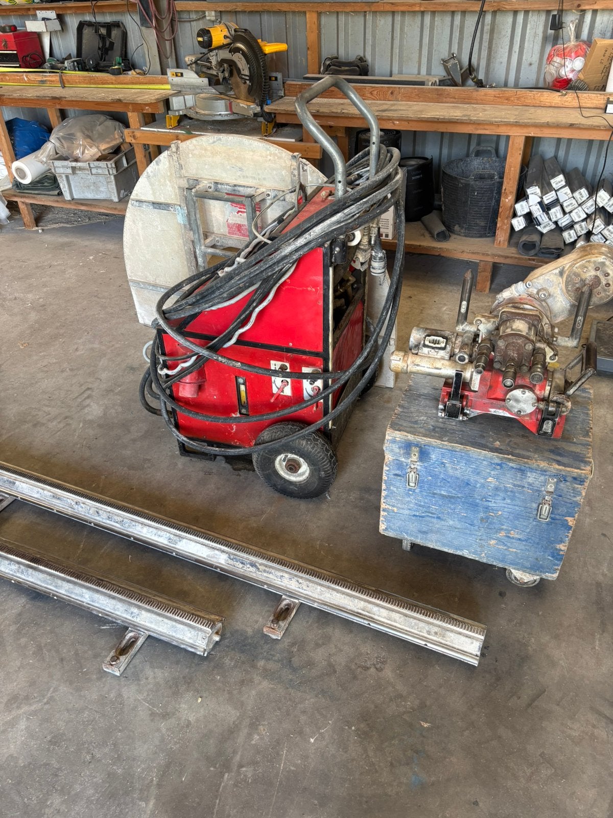 Wantzaagmachine betonzaag statief boor, Ophalen of Verzenden, Gebruikt