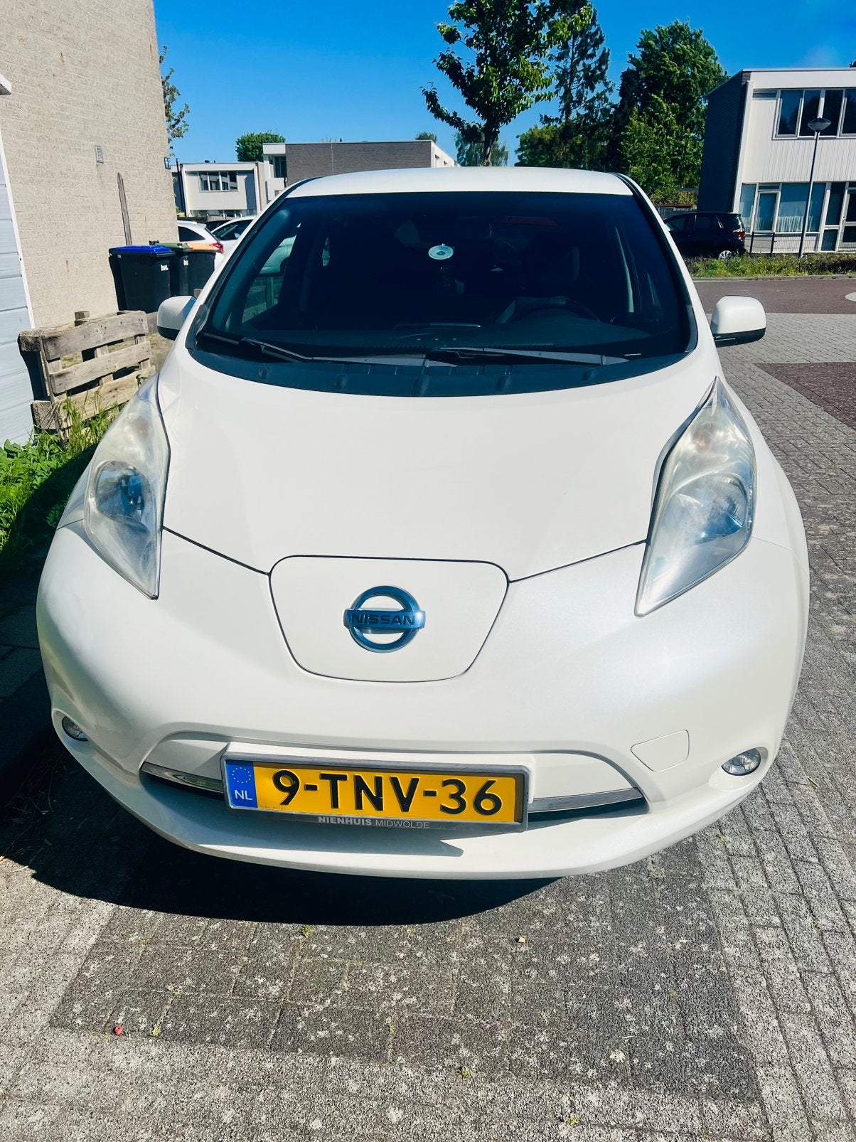 Nissan Leaf 2014 50,000 km nap 100%Electric, Auto's, Wit, Origineel Nederlands, Elektrisch, 1405 kg