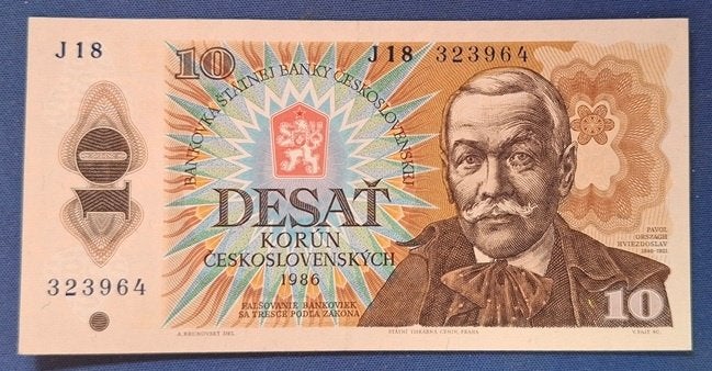 Tsjechoslowakije 10 korun 1986 P94a, Verzenden, Overige landen, Los biljet