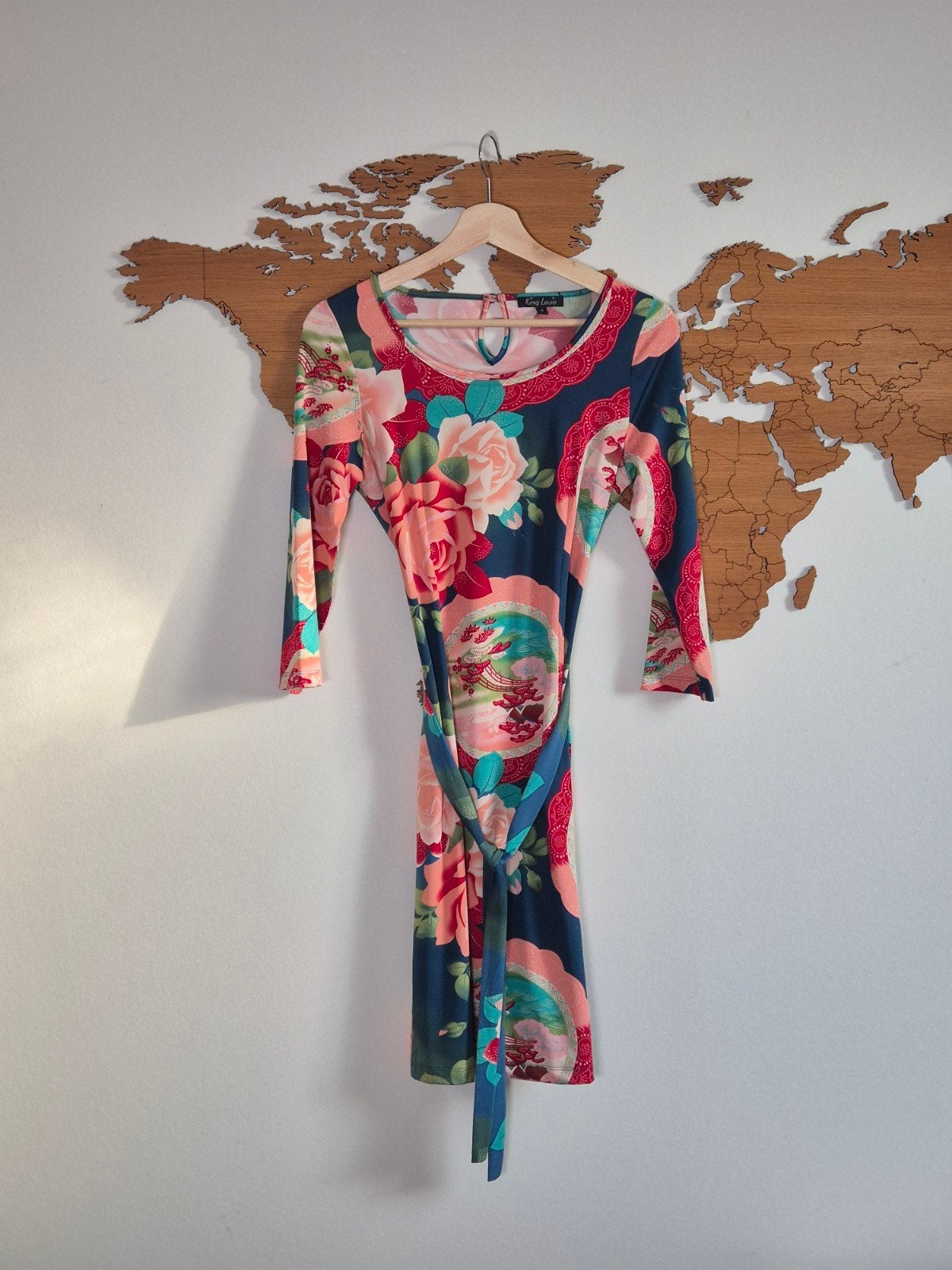 King Louie jurk met bloemenprint - Maat S, Overige kleuren, Ophalen of Verzenden, King Louie, Maat 36 (S)