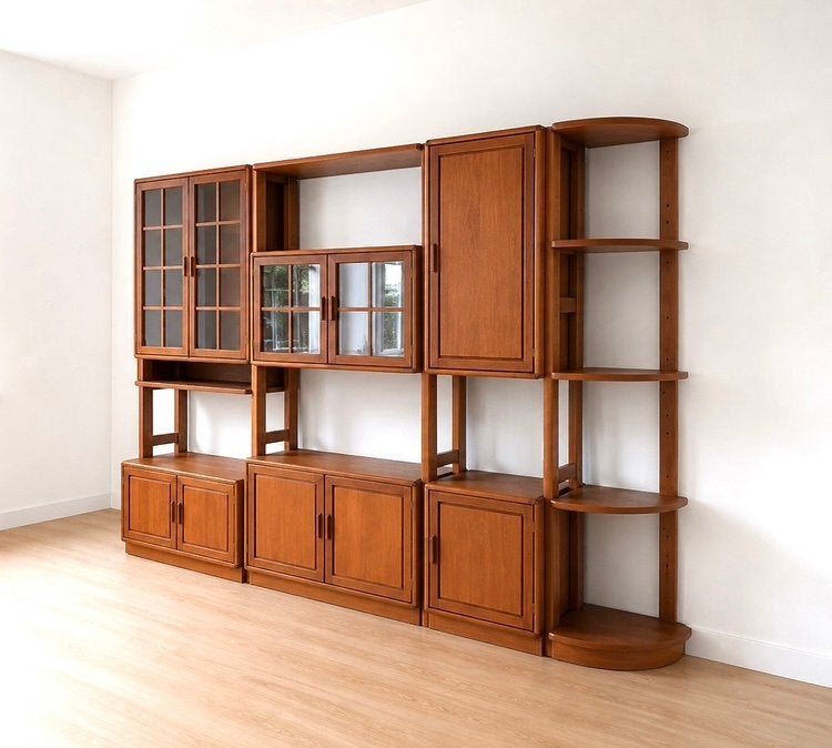XL Deens vintage wandmeubel van Dyrlund. Modulair systeem., Huis en Inrichting, Kasten | Wandmeubels, Ophalen, 250 tot 300 cm