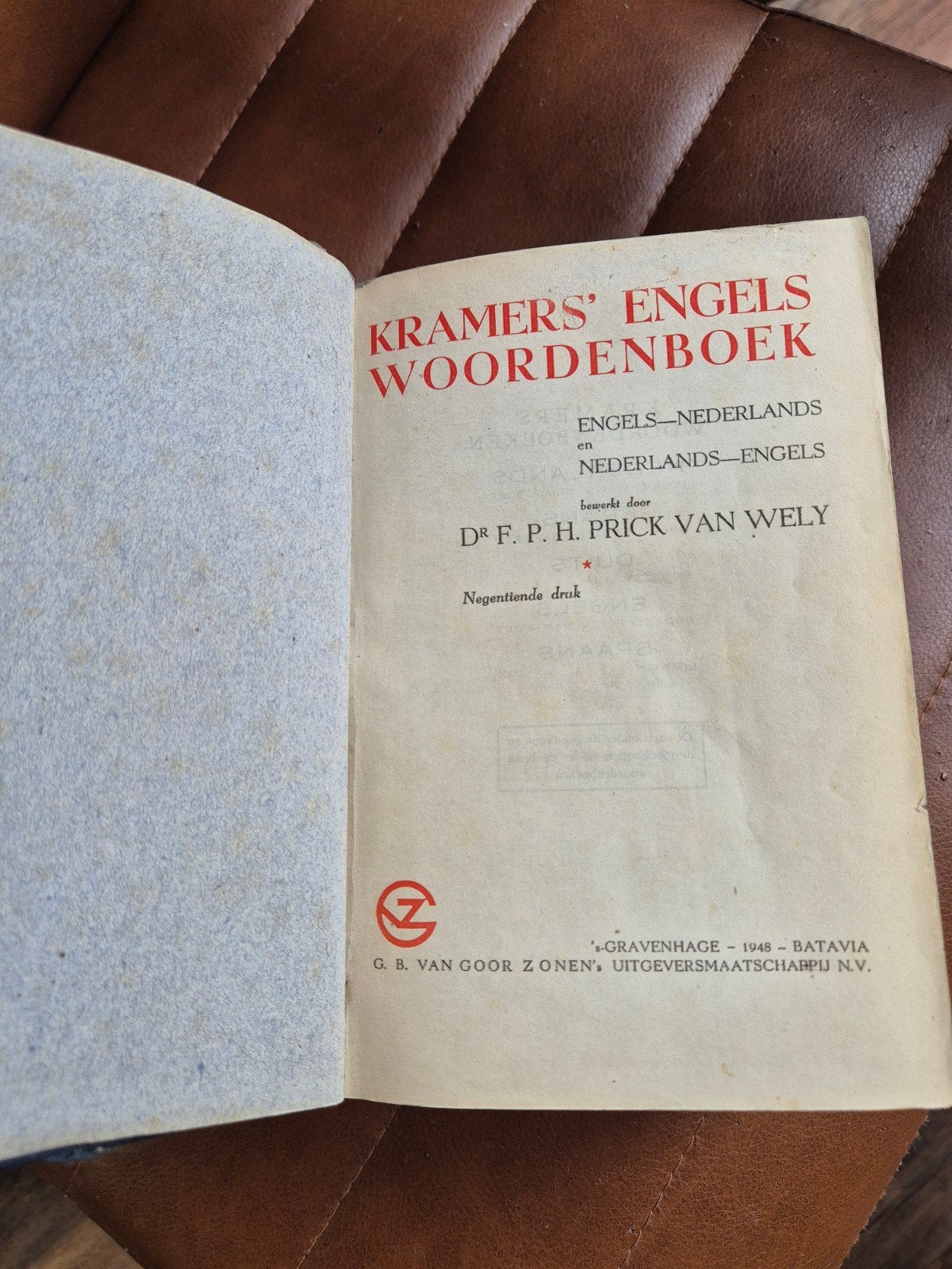 Kramers' Engels Woordenboek - Negentiende Druk (1948), Boeken, Ophalen, Gelezen, Dr. F. P. H. Prick van Wely, Non-fictie