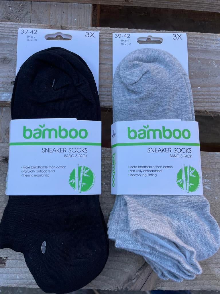 Bamboo Sneaker Sokken Bundel - 3 Paar, Jaap textiel, 7471DW, Wit, Nieuw