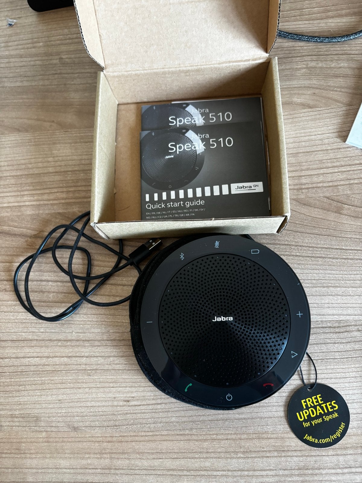 Jabra Speak 510 - Draagbare Bluetooth Speakerphone, Audio, Tv en Foto, Luidsprekers, Zo goed als nieuw, Draagbare speaker, Bluetooth
