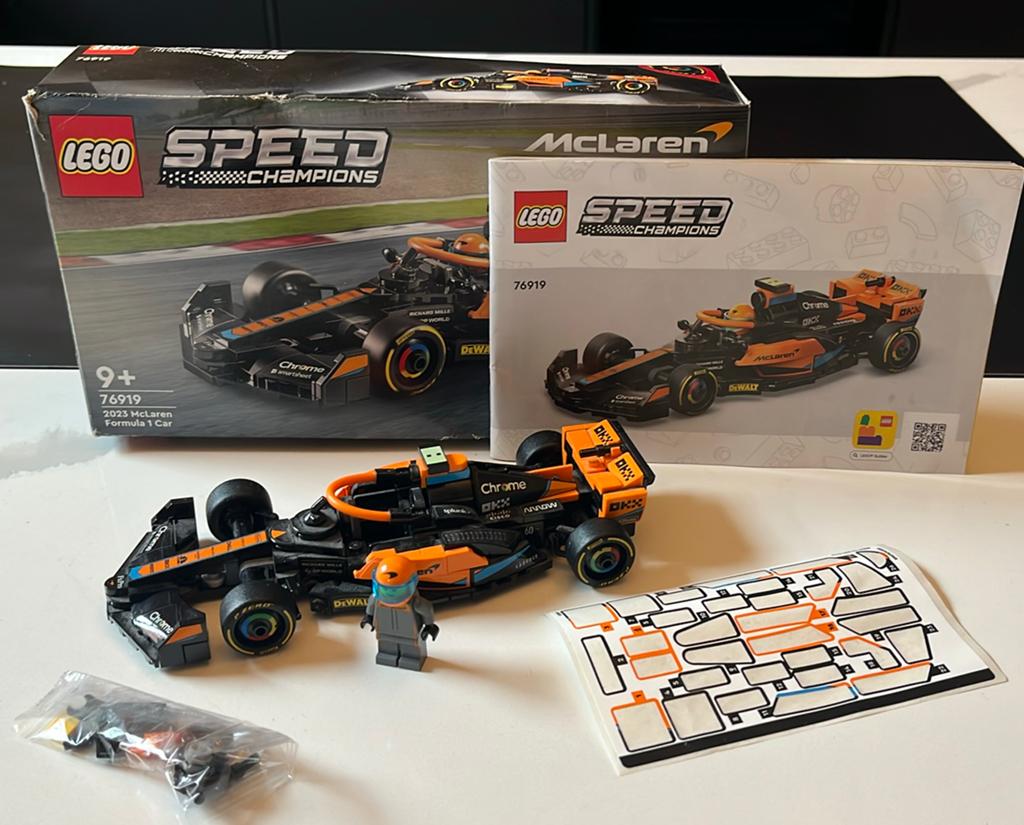 Lego Speed Champions 2023 McLaren Formule1 auto (76919), Lego, Zo goed als nieuw, Compleet, Complete set