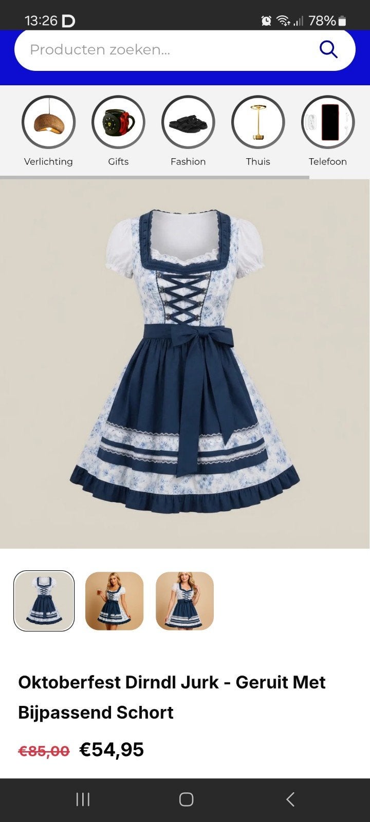 Oktoberfest Dirndl Jurk, Meerkleurig, Maat 42/44 (L), Nieuw, Ophalen of Verzenden