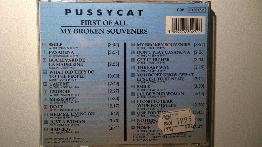 Pussycat - First Of All & My Broken Souvenirs, Ophalen of Verzenden, Zo goed als nieuw