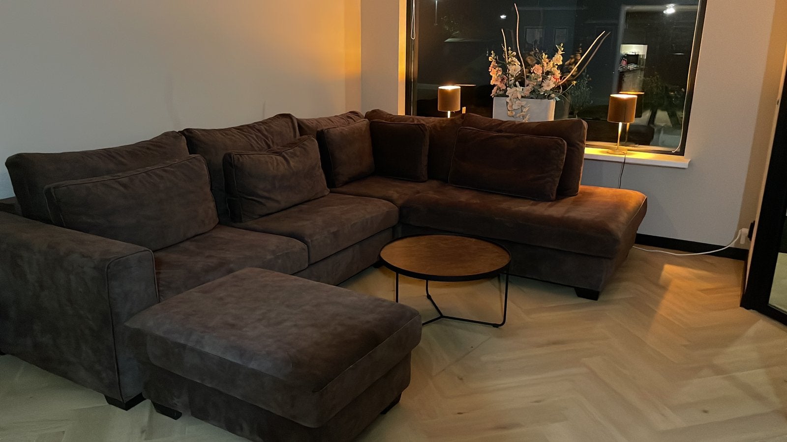 Hoekbank Beverly Hills van Den Bommel - Comfortabel en Stijl, Hoekbank, 300 cm of meer, Ophalen of Verzenden, Zo goed als nieuw