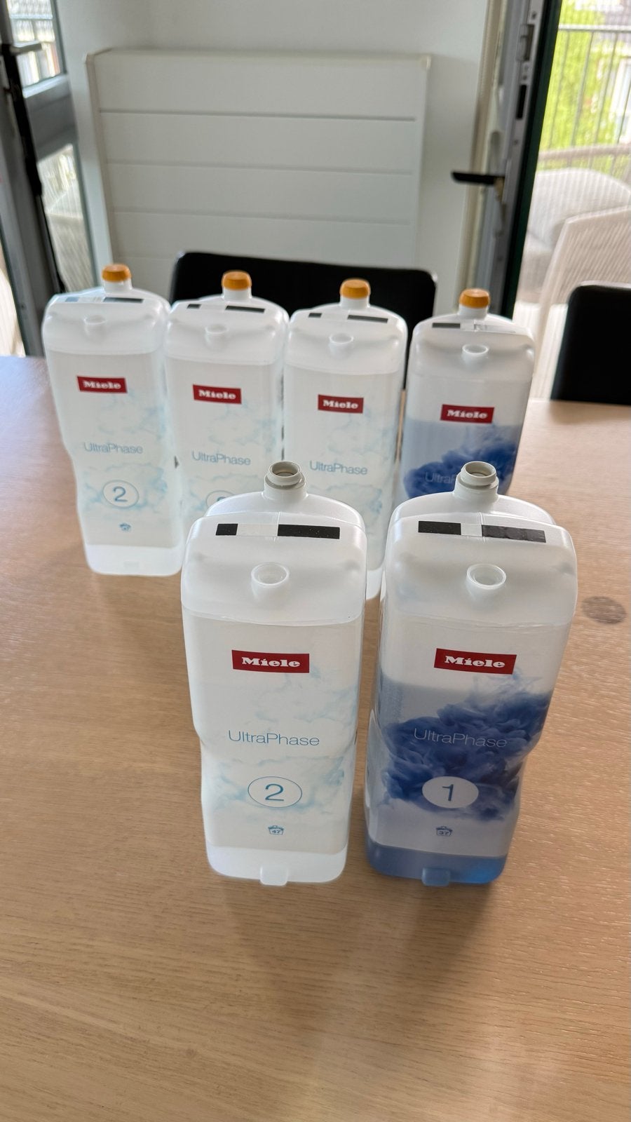 Miele UltraPhase 1 & 2 wasmiddel - 6 flessen, Ophalen, Nieuw, 1600 toeren of meer, Minder dan 85 cm
